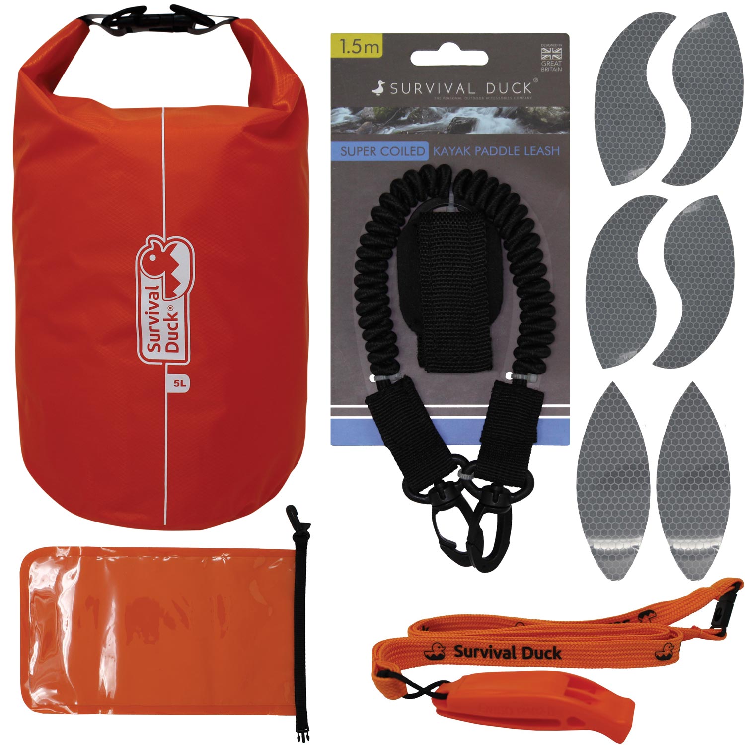 Kayak Accessories 5 Piece Kit Bundle Survival Duck
